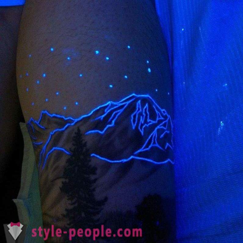 Tetovanie, ktoré sú viditeľné iba pod UV svetlom