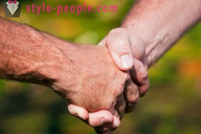 História tradície mužský handshake