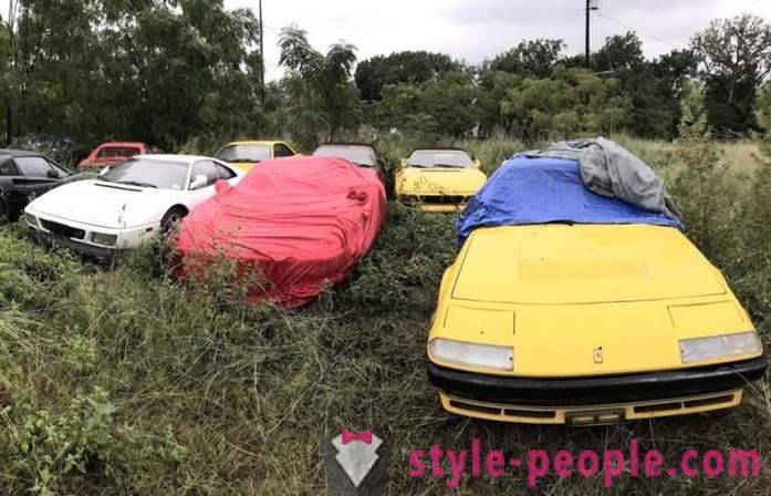 V Spojených štátoch sme našli pole s opustené autá Ferrari