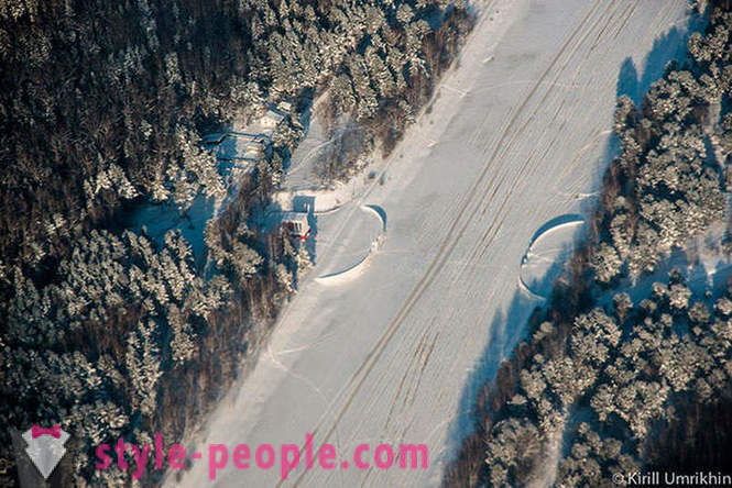 Winter Moscow pohľad z vtáčej perspektívy