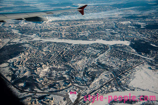 Winter Moscow pohľad z vtáčej perspektívy