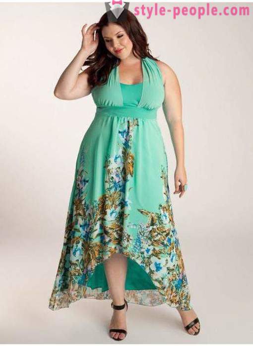 Modely letné šaty a Šatová sukňa pre obézne ženy nad 40 rokov (foto). Modely a modely dlhých letných šiat