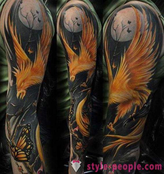 Phoenix Tetovanie: náčrty a možnosti