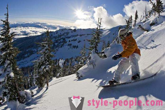 Snowboarding. lyžiarskeho vybavenia, jazda na snowboarde. Snowboardingu pre začiatočníkov