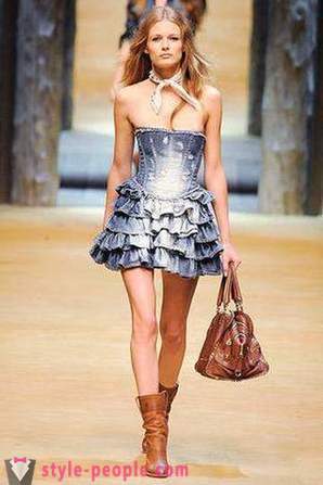 Večný móda: Denim Šatová sukňa